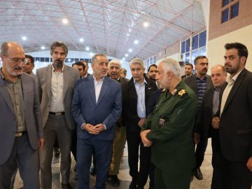 بازدید استاندار خراسان جنوبی و فرمانده سپاه استان از زیرساختهای نمایشگاه بینالمللی استان