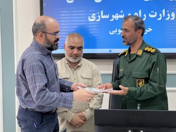 برگزاری مراسم تودیع و معارفه فرمانده پایگاه بسیج شهید موسی کلانتری اداره کل راه و شهرسازی خراسان جنوبی
